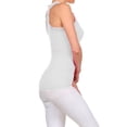 thumbnail image 4 of Seamless V-neck Camisole Racer Back Tank with Lace Trim, White, 4 of 4