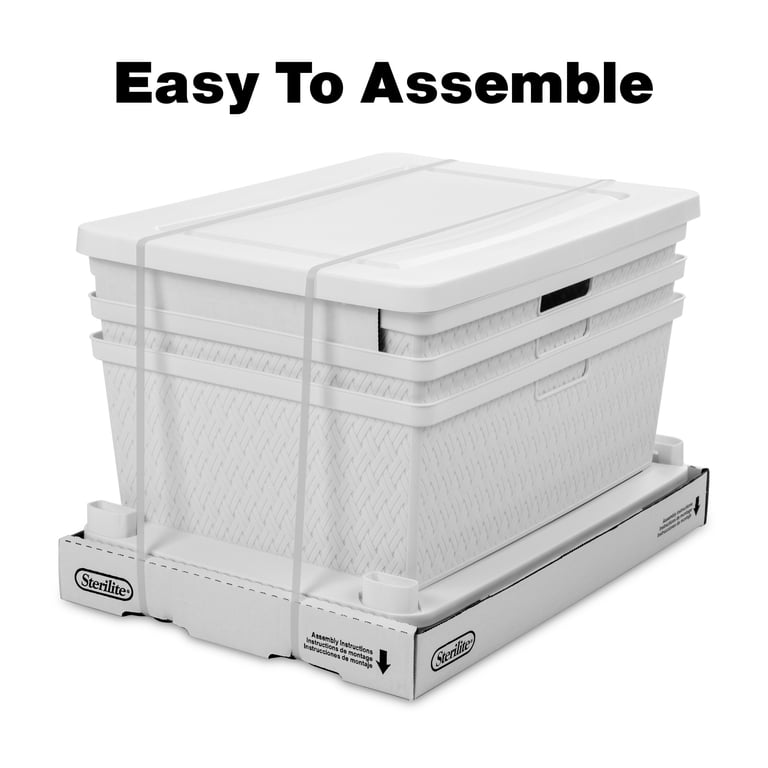 ◆ami9622◆ 2 pack) Sterilite Wide 3 Drawer Tower, Plastic Storage Organizer