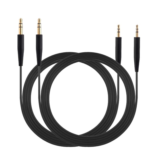 Elnone Black 2-pack 3.5mm to 2.5mm Stereo TRS Male to Male Replacement Audio Cable for Bose QC45 QC35II QC35 QC25 NC 700 Headphones