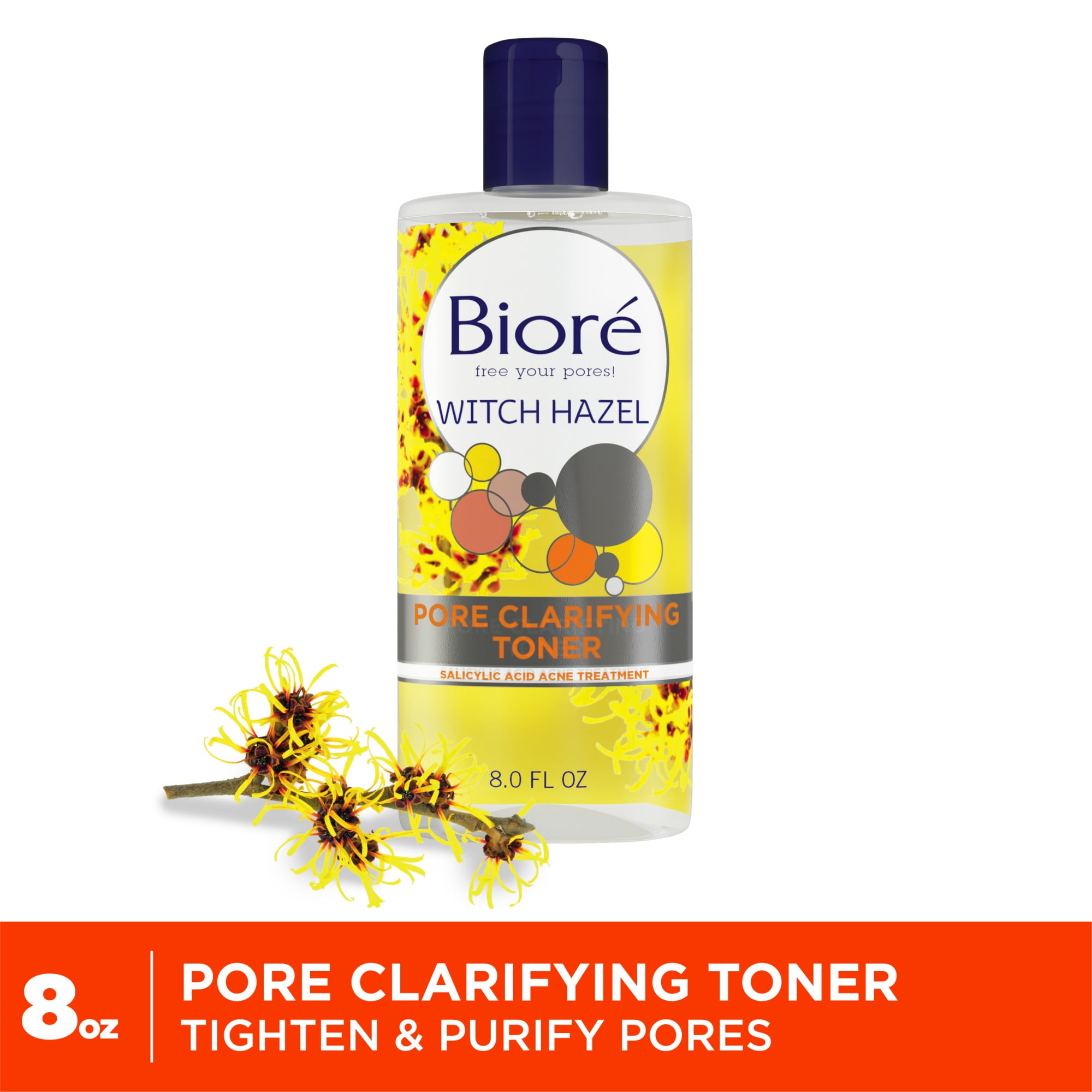 Biore Clarifying Witch Hazel Toner, 8 fl oz