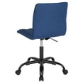 thumbnail image 6 of BizChair Fabric Upholstery Tufted Back Swivel Home and Office Armless Task Chair with Casters, Blue, 6 of 8