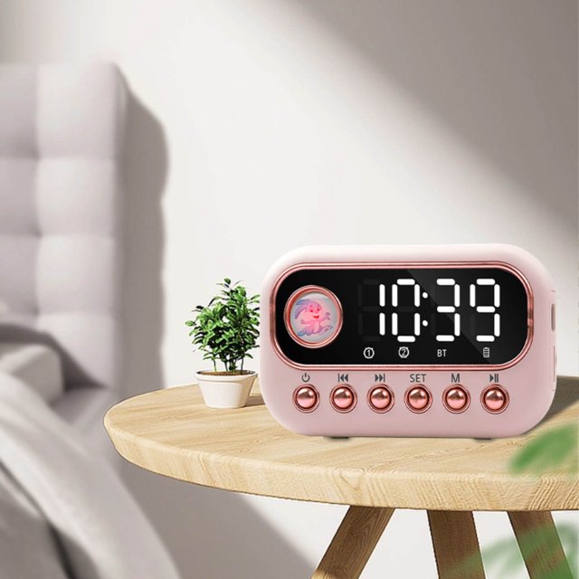 IROINID Bluetooth Speaker,Small Speaker,Portable Bluetooth Speakers TWS,Intelligent Bluetooth Sound,Alarm Clock,Speaker,Clock Subwoofer,Portable Mini Desktop,Home,Outdoor TWS,New Model