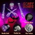 thumbnail image 3 of XZKING  Halloween Decoration Outdoor, Skeleton Skull 5 Piece Set 128 LEDs 8 Modes Transformersf Operated Lights with Remote Control for Halloween Party Porch Fireplace Decor, 3 of 7