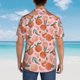 thumbnail image 4 of Balery Painting Peach Camisas hawaianas de manga corta para hombre, camisas playeras de corte holgado, camisas de vacaciones con botones,3X-Large, 4 of 7