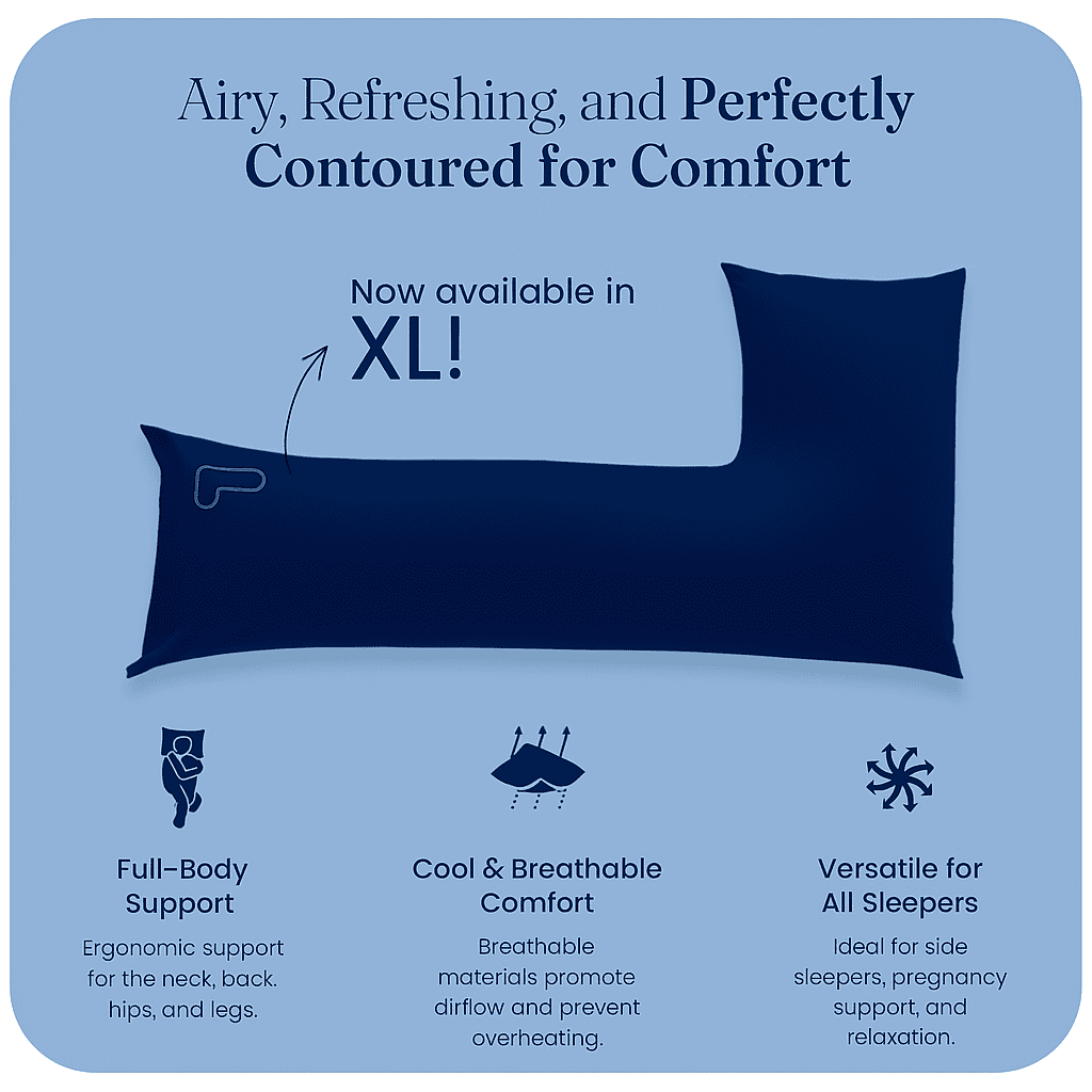 snuggL Body Pillow for Side Sleeper and Pregnancy, L Shaped for Knee, Back and Hip Support