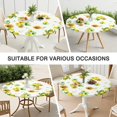 thumbnail image 7 of Sunflower Design Round Tablecloth with Elastic Edge, Soft Waterproof Polyester Cover, Fits 44-52 Inch, 7 of 7
