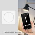 thumbnail image 2 of Interruptor de luz Zigbee inteligente compatible con Alexa y Google Home con control remoto, requiere cable neutro de polo único, interruptor regulador de intensidad Tuya de estándar europeo con, 2 of 6