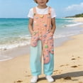 thumbnail image 2 of XINXIAOO Girls Boys Summer Sleeveless Jumpsuits Relaxed Leg Long Summer Outfits with Pockets Girls Clothes Size 11-12 Years, 2 of 7