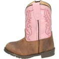 thumbnail image 2 of Smoky Mountain Western Boots Girls Hopalong Leather Brown Pink 3246T, 2 of 7