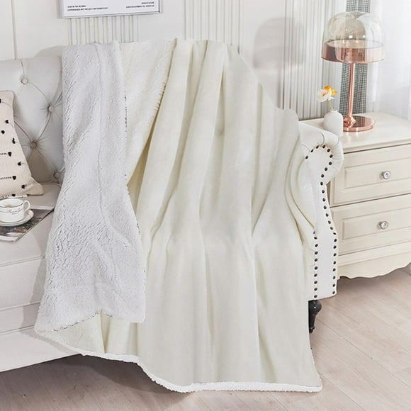 ABPWLY Thickened Double Layer Double Sided Fleece Blanket Flannel Lamb Fleece Blanket Sofa Blanket Warm Fleece Winter Quilt Clearance Throw Blankets for Bed Canada Days Soft Blanket