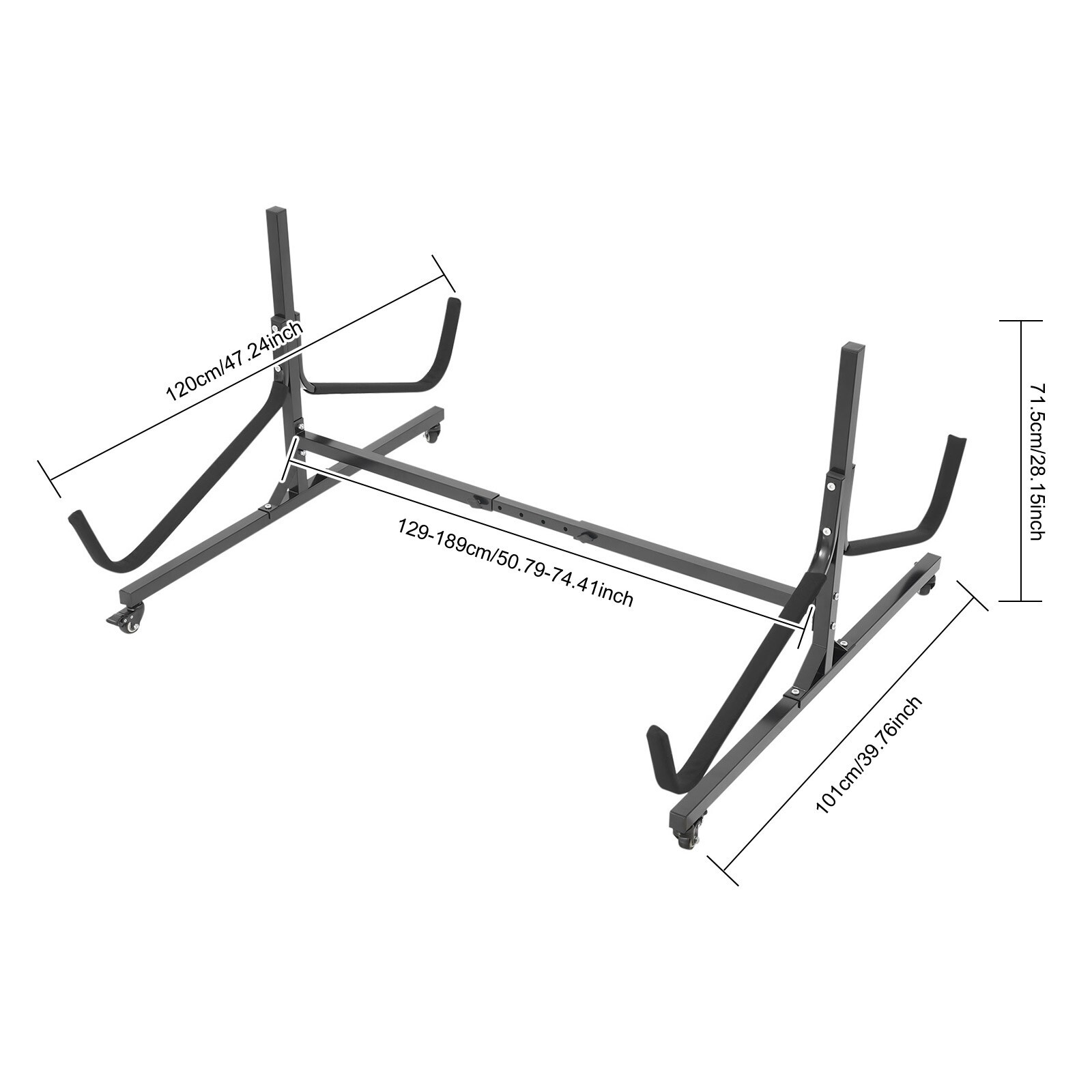 Kayak Storage Rack 2 Capacity Freestanding Kayak Stands Outdoor Storage 275lbs