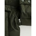 thumbnail image 6 of GGleaf Women's Plus Size Winter Thicken Puffer Coat Warm Snow Jacket with Fur Removable Hood Army Green 1X, 6 of 9