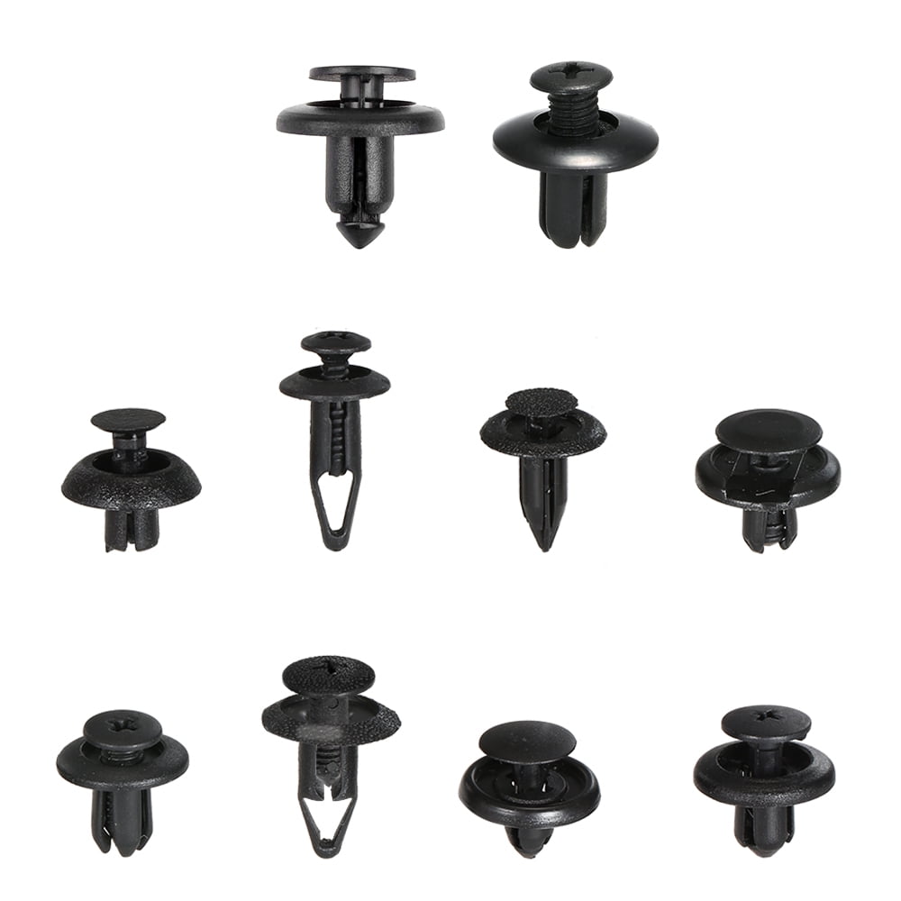 100 Pcs Black Fastener Clips Trunk Screw Rivets For Auto Car Bumper Fender 100 Pcs Black Fastener Clips Trunk Screw Rivets For Auto Car Bumper Fender