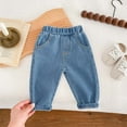 thumbnail image 4 of Pantalones vaqueros de color liso para niños de 0 a 5 años, pantalones suaves para recién nacidos, pantalones casuales sencillos de otoño, 4 of 6