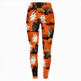 thumbnail image 4 of HCNTES Halloween Leggings for Women Pumpkin Skeleton Witch Ghost Printed Tights High Waisted Soft Stretchy Yoga Pants (1-Orange,XXL), 4 of 7