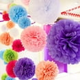 thumbnail image 3 of BalsaCircle 6 Pieces White 8" Paper Pom Poms Balls Bridal Event Birthday Party Decorations, 3 of 4