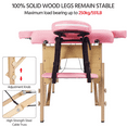 thumbnail image 6 of Alden Design 3 Section Portable Wooden Massage Table for Spa Treatments, Pink, 6 of 9