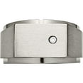 thumbnail image 5 of Titanium Brushed And Polished Cz Signet Ring (Size 9) Made In China tb427-9, 5 of 6