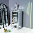 thumbnail image 5 of Bonnlo Mirrored Dresser 5 Mirror Drawers, Mirror Chest of Drawers, Glass Dresser Mirror, Glass Chest, Mirrored Nightstand Tall for Bedroom, Living Room, Silver, 5 of 8