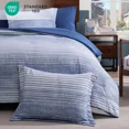 thumbnail image 4 of Amberspace Reversible Checkered 7-piece Bed in a Bag Comforter Set with Sheets,Ocean Blue,Full, 4 of 8
