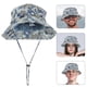 thumbnail image 2 of Sombrero Boonie de camuflaje, sombrero de pescador antidesgarro con correa para la barbilla, para deportes, caza, pesca, protección solar (camuflaje azul y negro), 2 of 5
