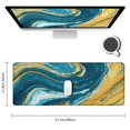 thumbnail image 2 of nygtbtfer Mouse Pad,Teal Texture Mouse Pad Non-Slip Rubber Base Desk Mat, Large Extended Mousepad Protector for Home Office 31.5x11.8 in, 2 of 6