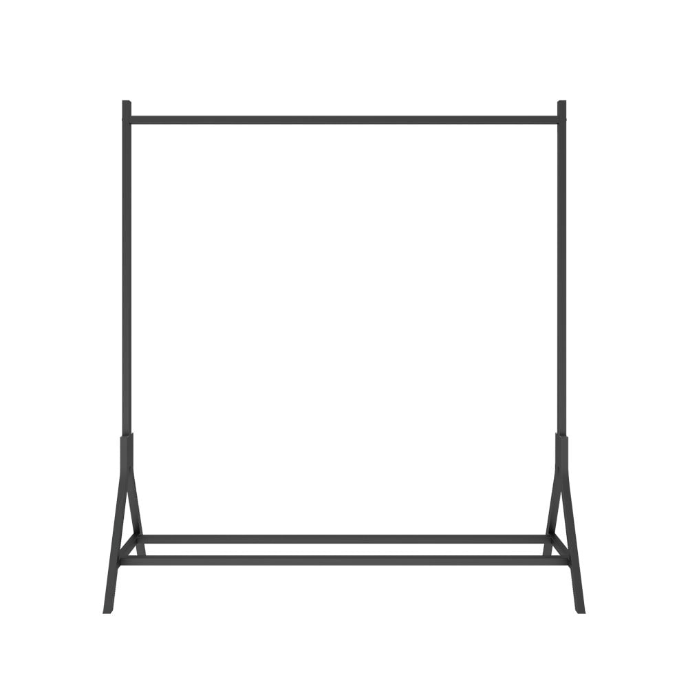 Garment Rack Freestanding Clothes Rack, Heavy-Duty Metal Clothing Rack with Shoe Shelf, Industrial Pipe Design, Space-Saving Hanger, Black