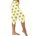 thumbnail image 6 of Capri Sweatpants for Women Summer Casual Outdoor Pull-Up Point Print Joggers Trousers with Pocket Wide Leg Workout Pants, Yellow, XXL, 6 of 6