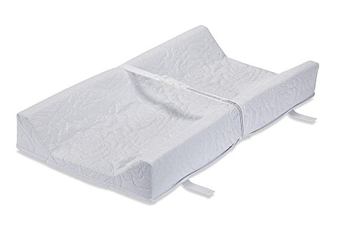 32 Baby P-3401-32Q LA Baby Waterproof Contour Changing Pad Safety Strap Fits All Standard Changing Tables/Dresser Tops for Best Infant Diaper Change L.A Made in USA Easy to Clean Quilted Cover W Non-Skid Bottom 