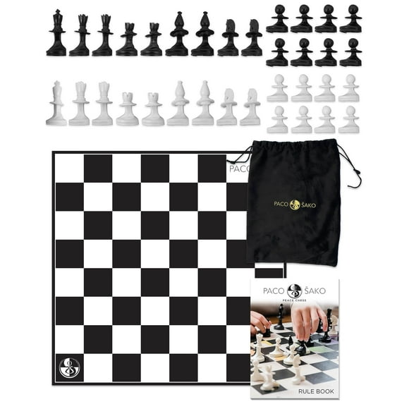 Paco Sako Peace Chess Game, Super Fun for Chess Lovers, Make Peace While Playing Chess Foe 2 players, not War - Board Game for Peace Makers
