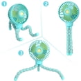 thumbnail image 3 of Portable Fan, Battery Operated with Oscillating Mini Fan Function, Ultra-fine Mesh for Child Safety, 360° Rotation for Widespread Airflow, Travel Essential for Hot Summer Days, 3 of 7