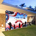 thumbnail image 5 of Happy Veterans Day Patriotic Garage Door Decoration Banner, Large Size Red White Blue Fourth of July Patriotic Backdrop Garage Door Decoration for Greeting Veterans Day,13x6 ft, 5 of 6