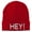 Red, variant on Hey Embroidered Long Cuff Beanie - White OSFM