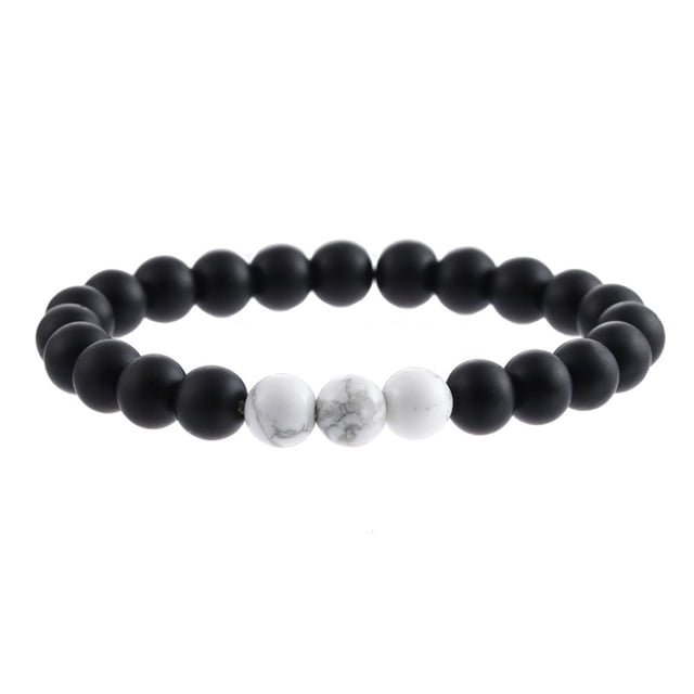 Pulseras para mujer, regalos para mujeres, hombres y mujeres, pulsera elástica de ágata con cuentas de chakra de 8 mm y cristal.