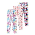 thumbnail image 2 of Rvasteizo Girls Leggings 3 Pack Extensive Printed Elastic Waist Regular Kids Cropped Pants for 3-12 Years, 2 of 3