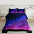 thumbnail image 2 of jejeloiu Outer Space Nebula Twin Comforter Sets,Pink Blue Ombre Bedding Set For Girls Reversible 2pcs, 2 of 8
