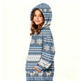 thumbnail image 6 of Christmas One Piece Boys Girls Jumpsuit Onesie Pajamas Zip Up Hooded Girls Fashion Holiday Cute Xmas Tree Snowflake Print Funny Soft Fall Loose Fit Sleepwear Homewear 2-12 Years, 6 of 7
