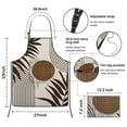 thumbnail image 3 of Brown Boho Geometric and Plant Pattern Apron-Garden Aprons for Women with Pockets-Cotton Linen Waterproof Kitchen Cooking Gardening Aprons Adjustable for Kitchen,Cooking,BBQ and Salon 33x27 Inch, 3 of 7