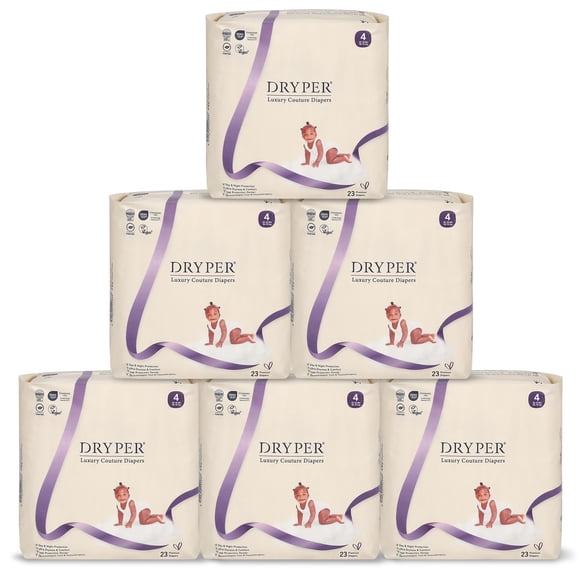 Pañales para Bebé DRYPER Talla 4 Paquete de 138 con Protección Antifugas