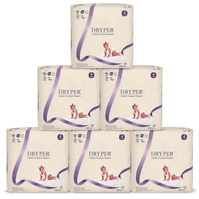 Pañales para Bebé DRYPER Talla 4 Paquete de 138 con Protección Antifugas