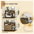 thumbnail image 4 of PawHut Hidden Cat Litter Box Enclosure w/ Scratching Pad, Doors, Storage, 4 of 10