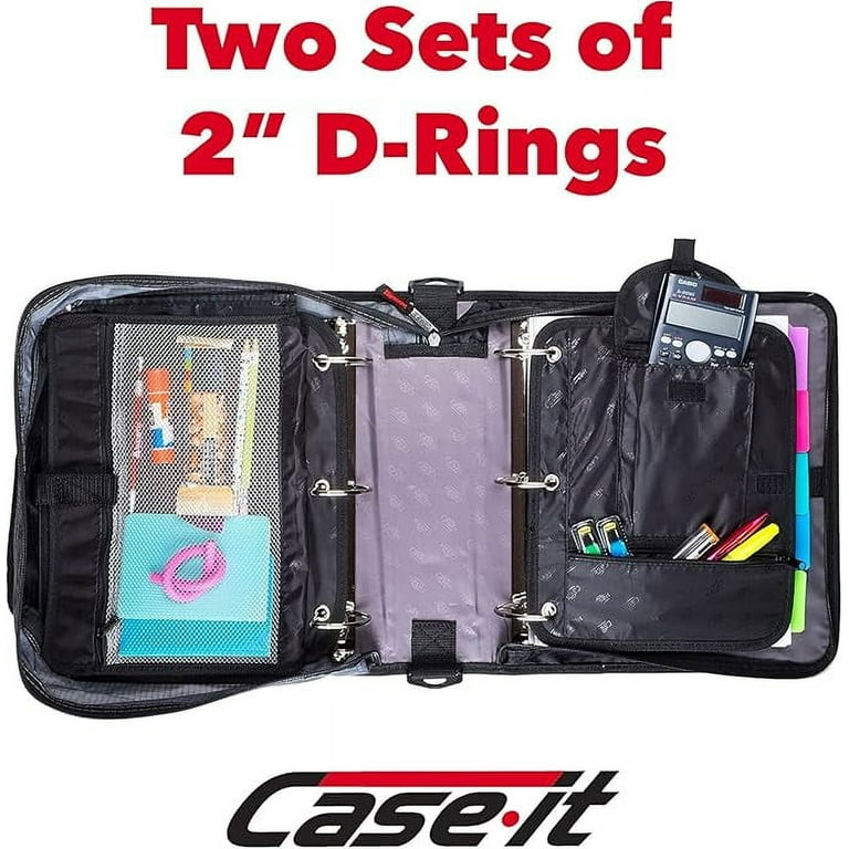 Case-it Dual 2-Inch Zipper Binder with Separate Sets, 4-Inch