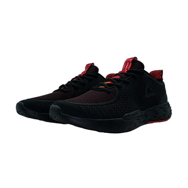 Tenis Running Peak Hombre Negro/Rojo Talla 25.5 UIN Deportivos