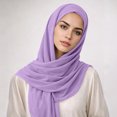 thumbnail image 2 of Karight Womens Chiffon Hijab Scarf Lightweight Solid Color Breathable Sheer Head Wrap, 2 of 6