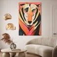 thumbnail image 5 of "Vibrant Majesty", Tiger Rendered on Gold Shagreen Wrapped Canvas Wall Art, sized 60"x40", 5 of 10