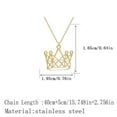 thumbnail image 3 of Crown Necklace, Crown Pendant, Princess Necklace, Queen Necklace, Valentines Day Gift, Minimalist Necklace, Geometric Charm, 3 of 4
