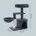 thumbnail image 4 of Árbol Rascador Pequeño para Gatos con Poste Rascador, Gris Oscuro, 4 of 8