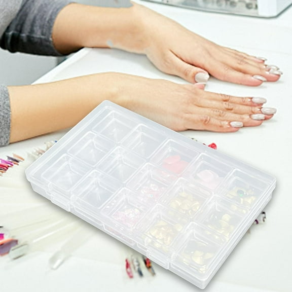 fenteer Organizer Box Clear Visual Design with Buckles Desktop Box Storage Container