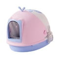thumbnail image 2 of Caja de Arena para Gatos jinwen con Tapa y Capucha azul rosa, 2 of 8