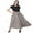 Off-White and Black Printed Skirt, variant on Women Skirts Long A-Line Midi Skirts with Pockets for Ladies, Black